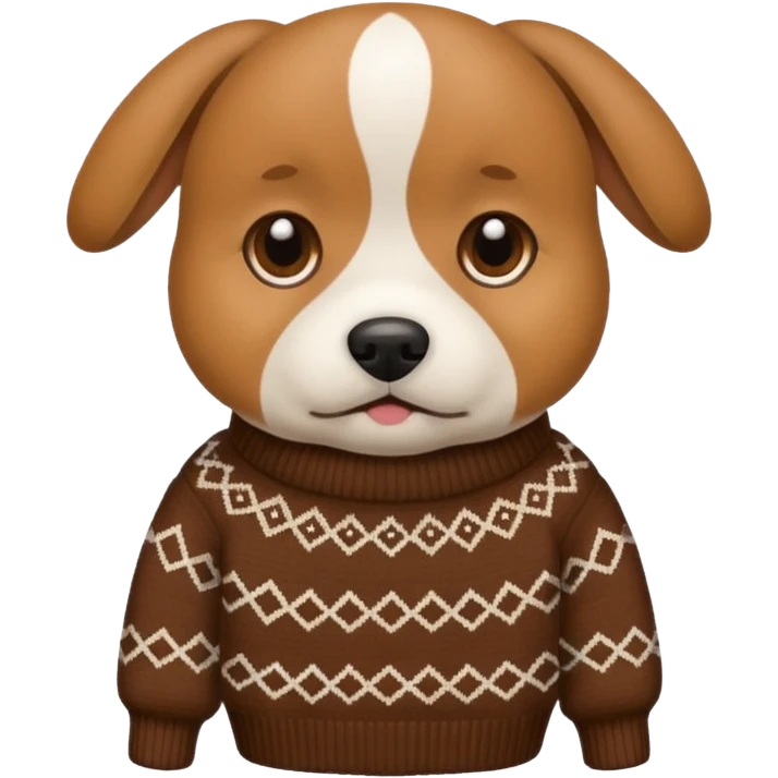 Dog wearing  emoji