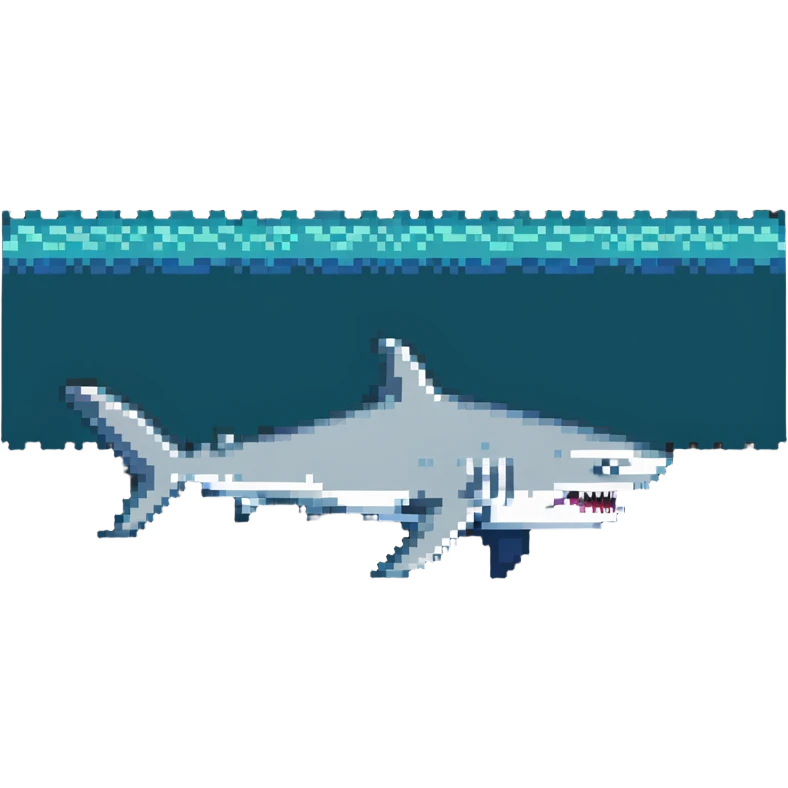 shark swimming in ocean emoji