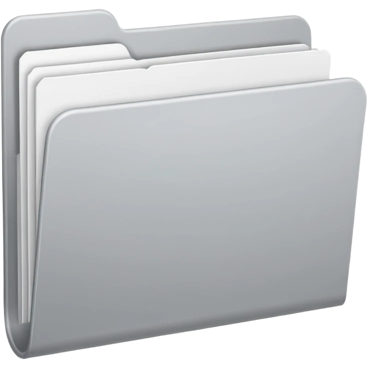 white and gray folder empty emoji