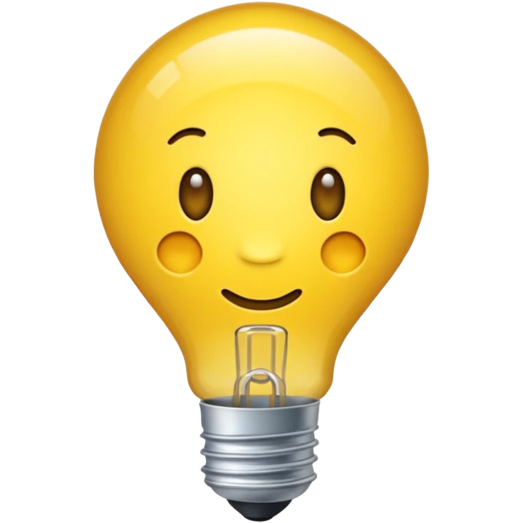 лампочка желтая сияющая emoji