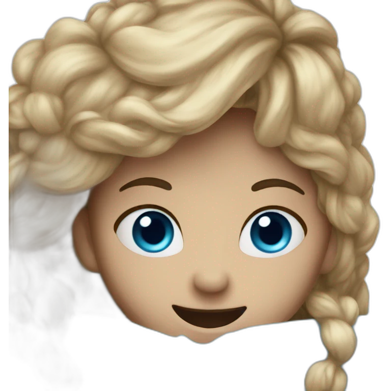 Blue emoji with its eyes popping out in love emoji