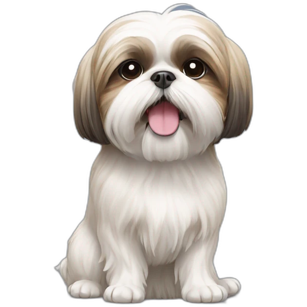 shih tzu stretching emoji