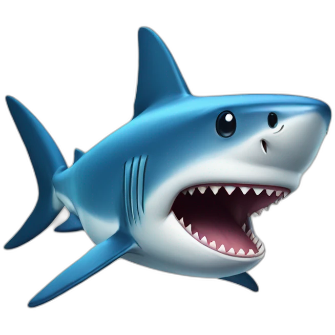 blue shark emoji
