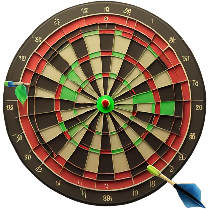 Darts score 180 by side emoji
