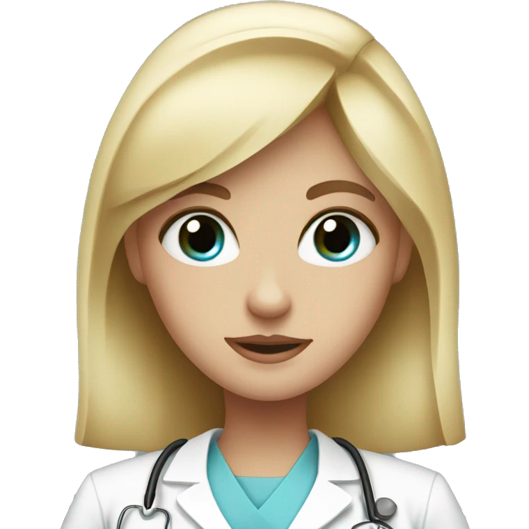 dirty blond, blue eye, nurse girl emoji