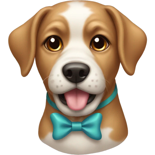 Dog with bow emoji