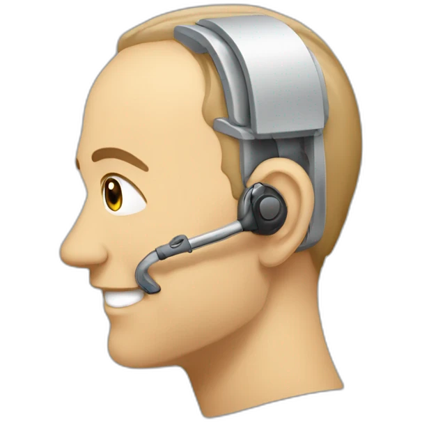man Edith cochlear implant emoji