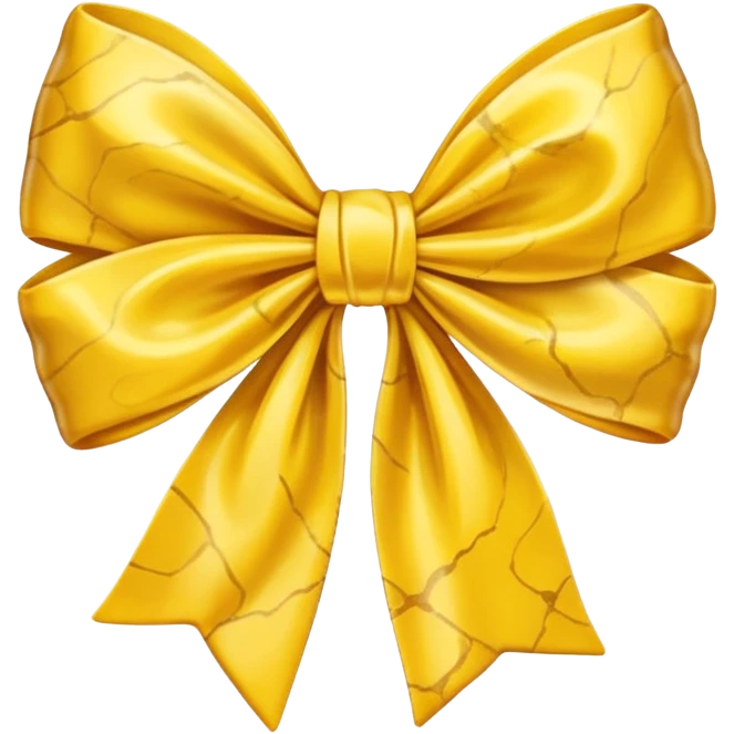 marble yellow bow emoji
