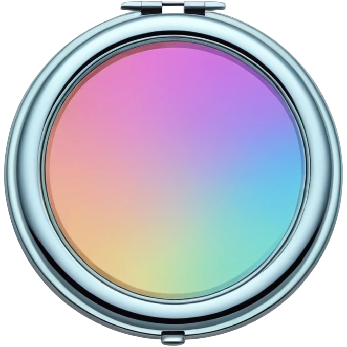 Iridescent compact mirror emoji