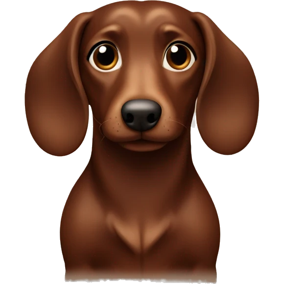 Wiener dog chocolate brown  emoji