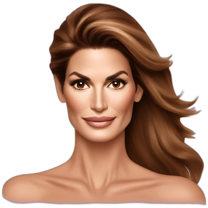 Cindy crawford with beauty mark emoji