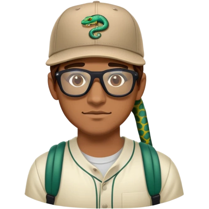 guy with brown hair and baseball cap, wearing polarized Pit Viper glasses emoji
