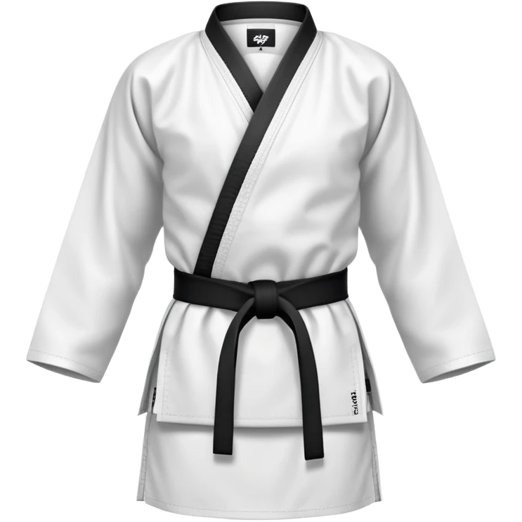 traditional karate gi white uniform with belt emoji