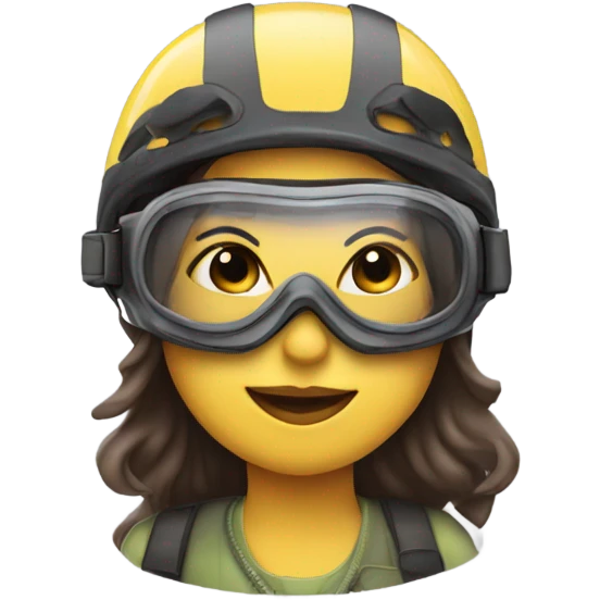girl kiss in helmet and goggles emoji