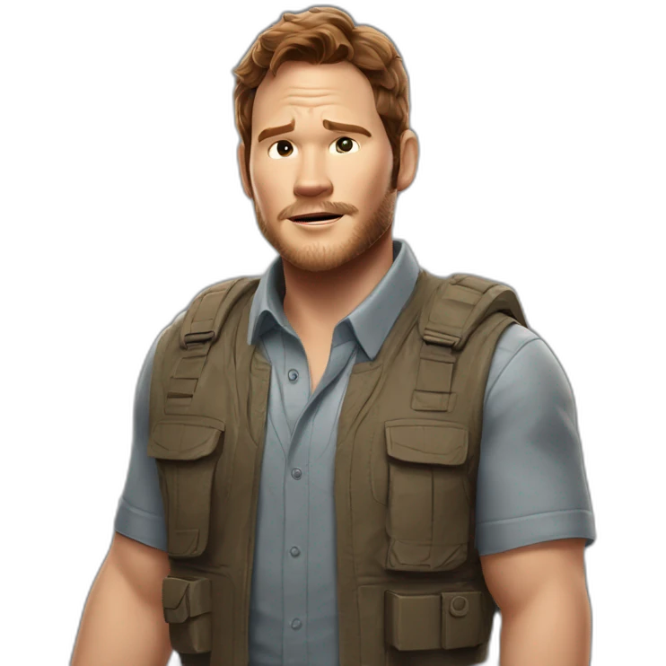Chris pratt of Jurassic world emoji