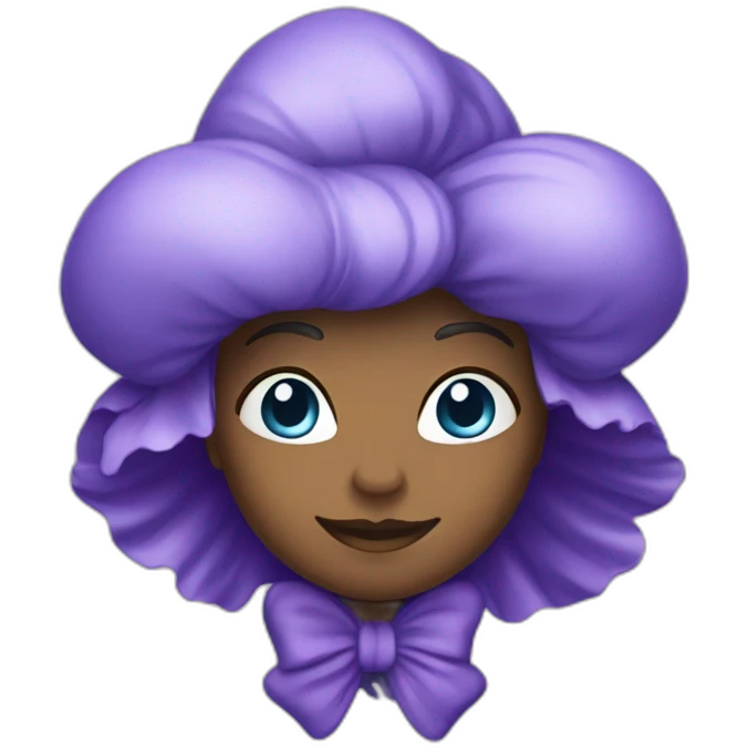 Fleur bleu violette emoji