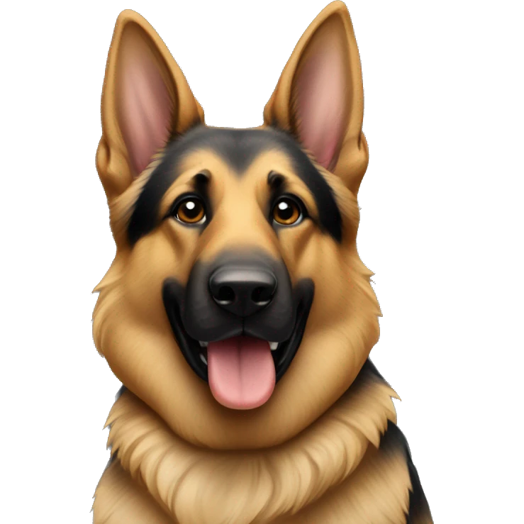 German shepherd with air pods  emoji