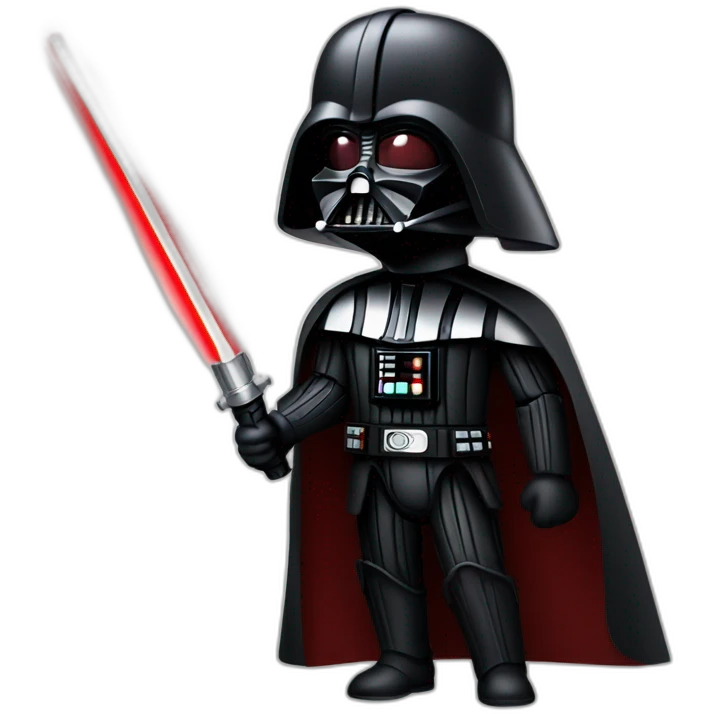 Darth Vader with red light saber emoji