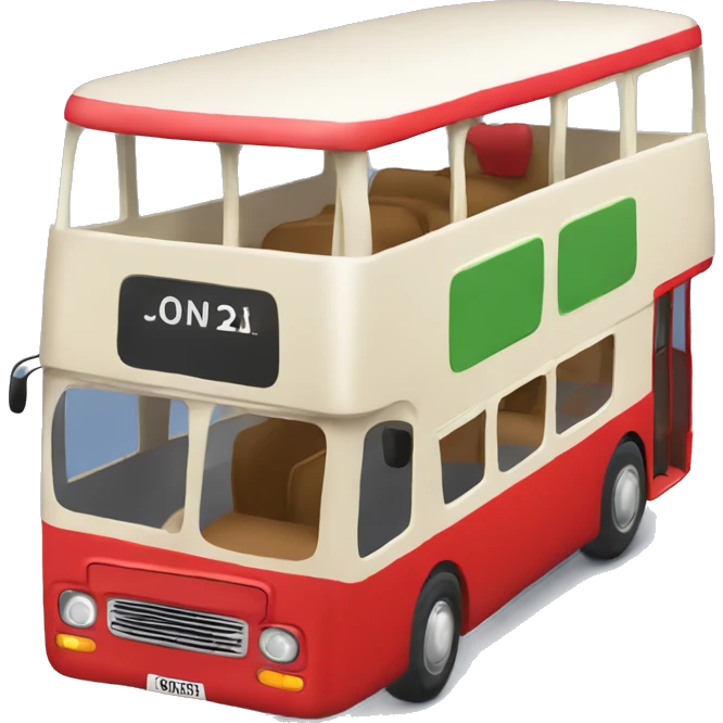open top double decker bus with tourist  emoji