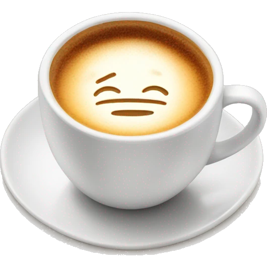 coffee with creamy foam in a mug emoji