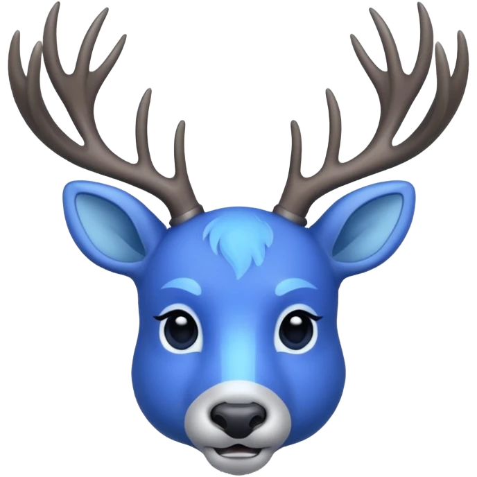 blue dear emoji
