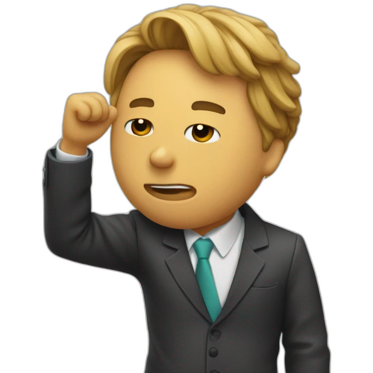 un mec qui fait un dab emoji