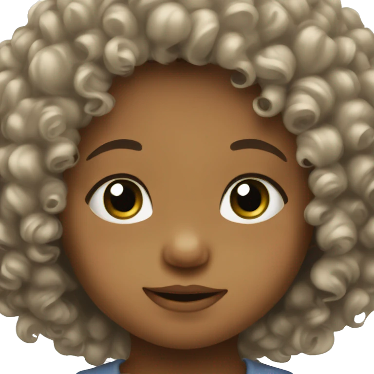Baby with curly curly hair emoji