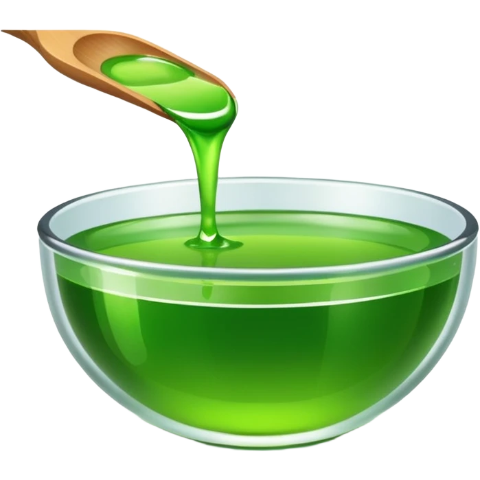 small dipping bowl with green liquid, minimal, simple, clear emoji