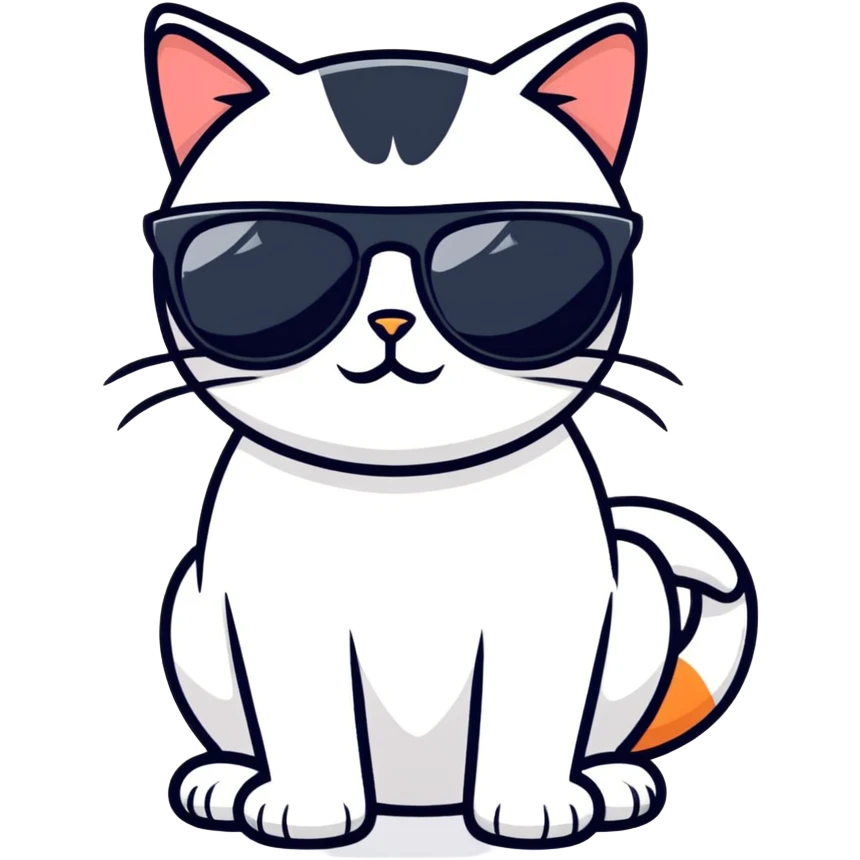 Cat with sunglasses emoji