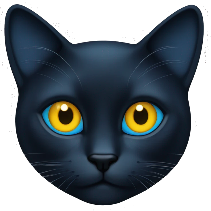  Un Chat noir au yeux bleu emoji