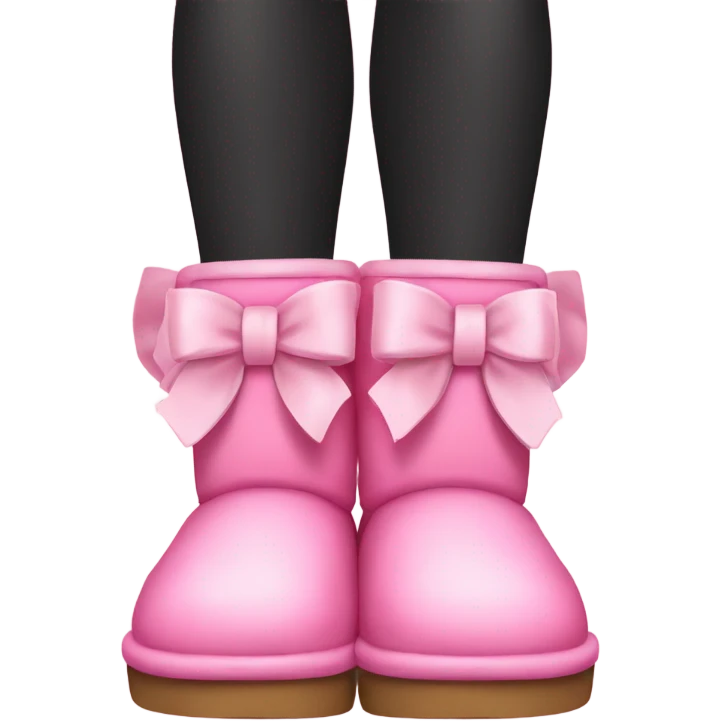 Pink uggs with a bow emoji