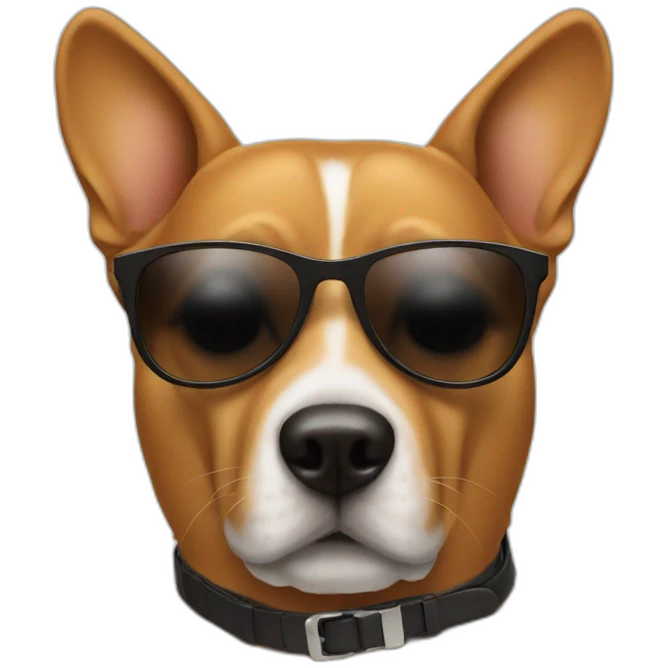 Dog in sunglasses emoji