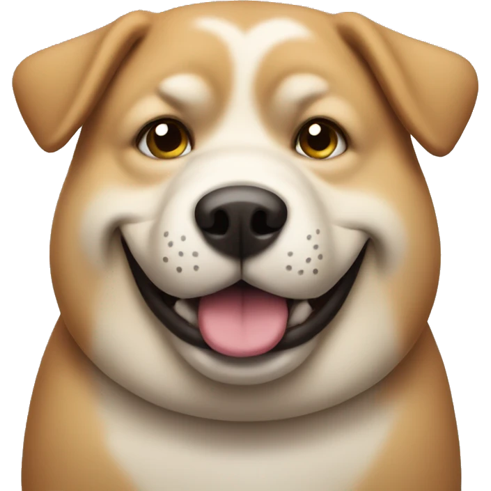 Fat dog  emoji