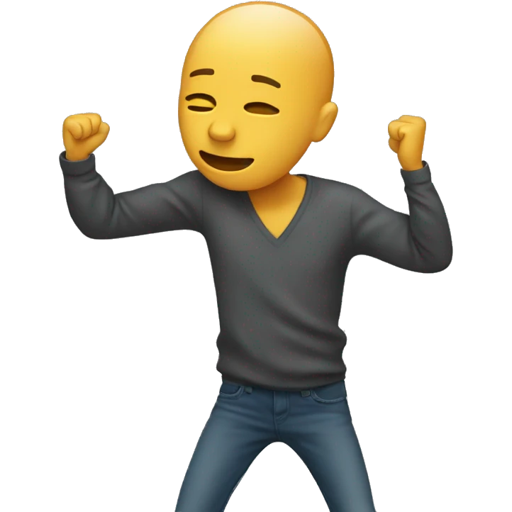 Personne qui fait un dab emoji