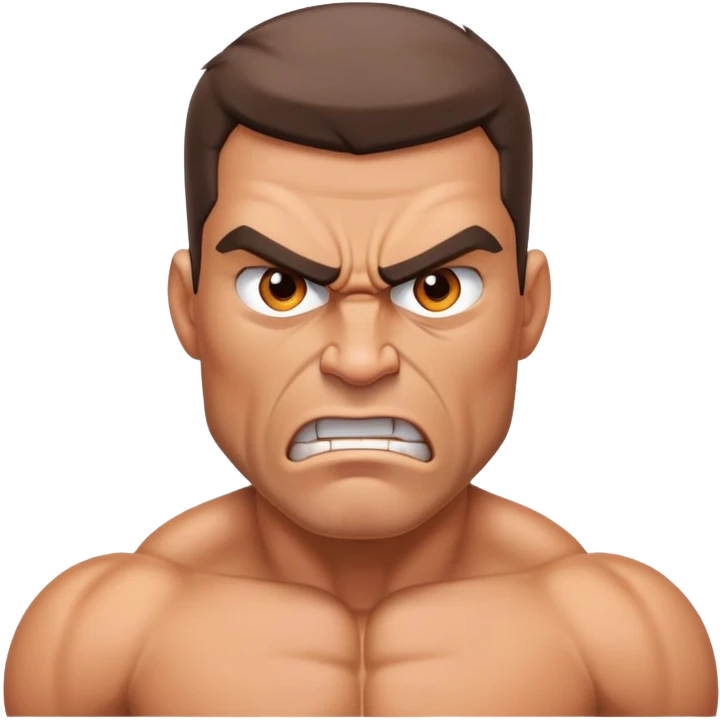 злий накачаний мужик emoji