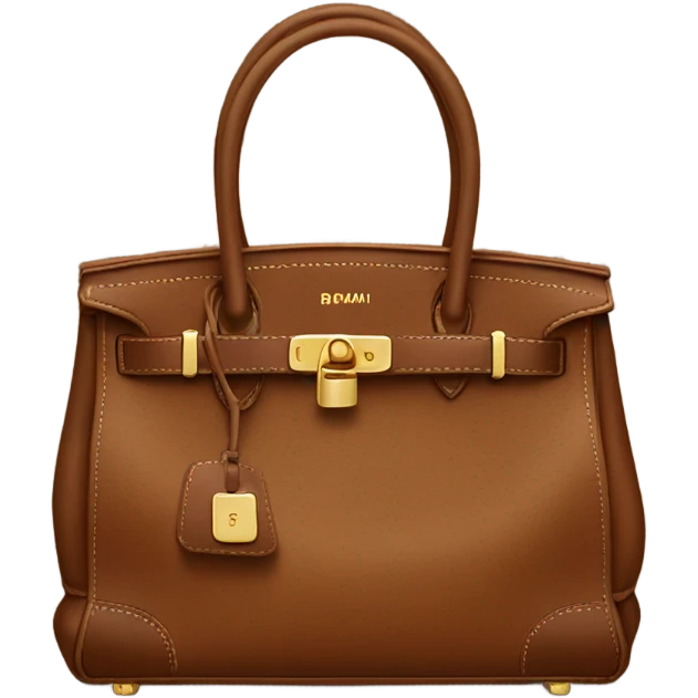 Brown Birkin bag emoji