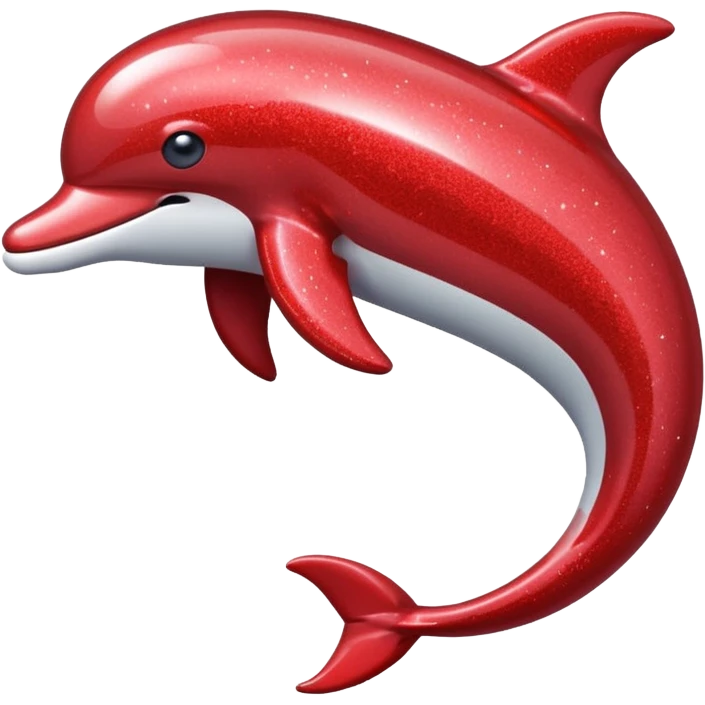 red glitter dolphin emoji