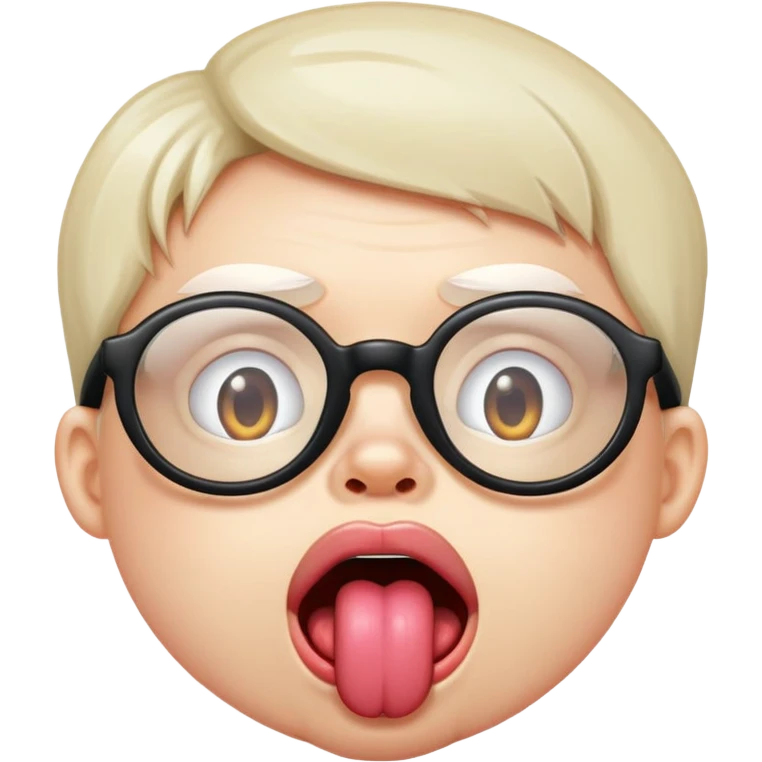 Freak nerd tongue drool emoji