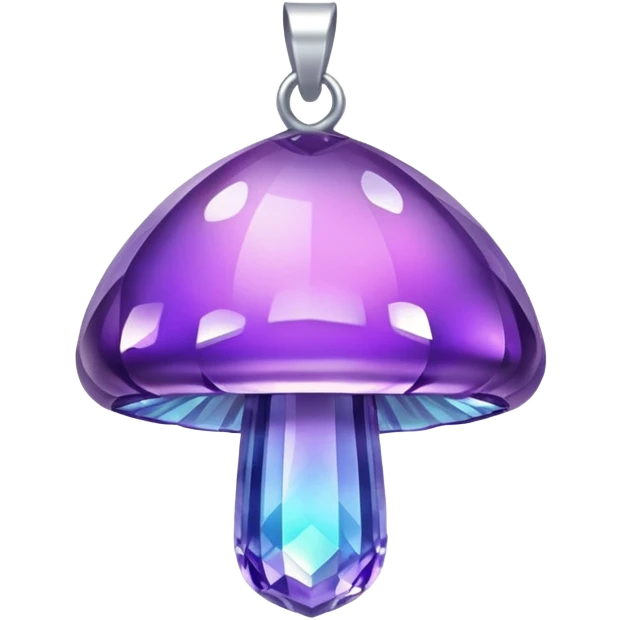 Purple Mushroom shaped Crystal pendant emoji