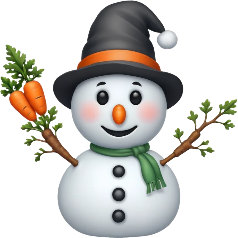 snowman wearing hat emoji