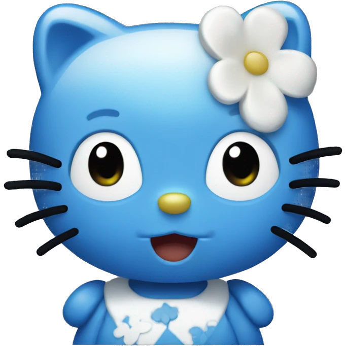 blue hello kitty emoji