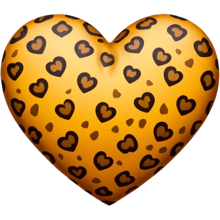 A heart with a leopard design emoji