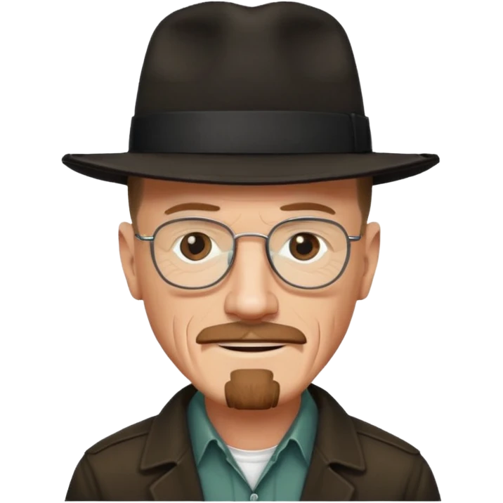 Heizenberg from "Breaking bad" in a hat emoji