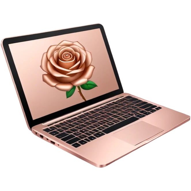 Rose gold laptop emoji