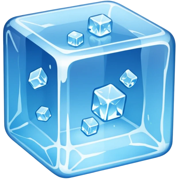ice cube emoji, blue tint emoji