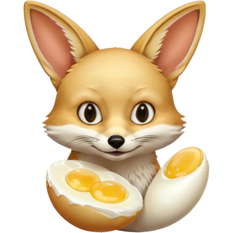 fennec eating egg emoji