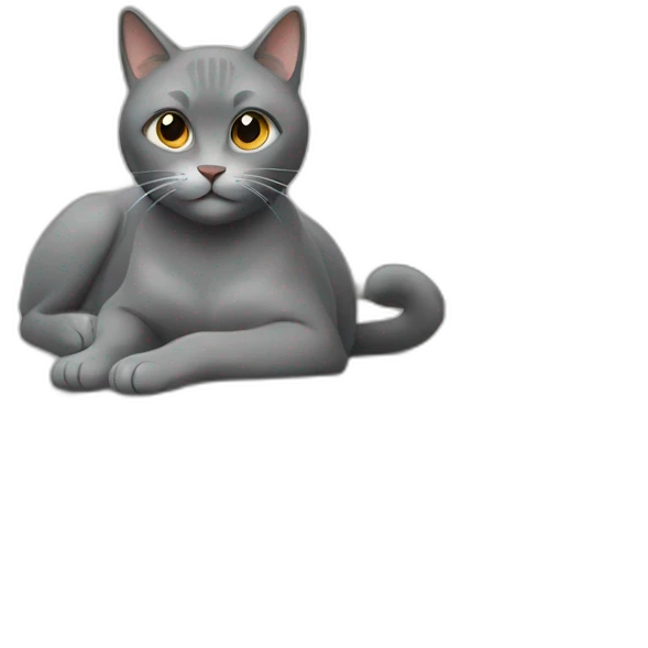 Gray cat sit on a couch emoji