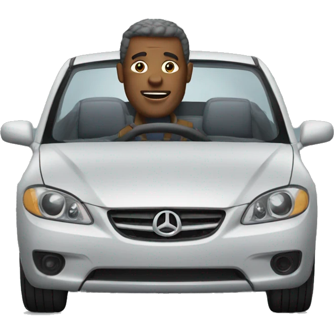 Man in a car emoji