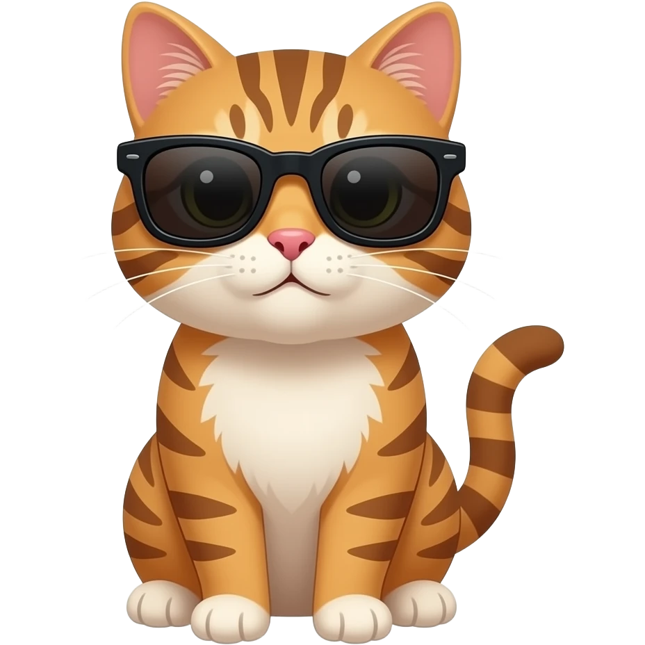 Cat wearing sunglasses emoji