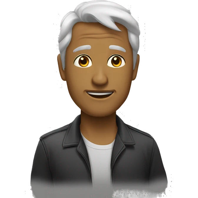 круглый желтый смайлик с ноготочками и большим губаи emoji